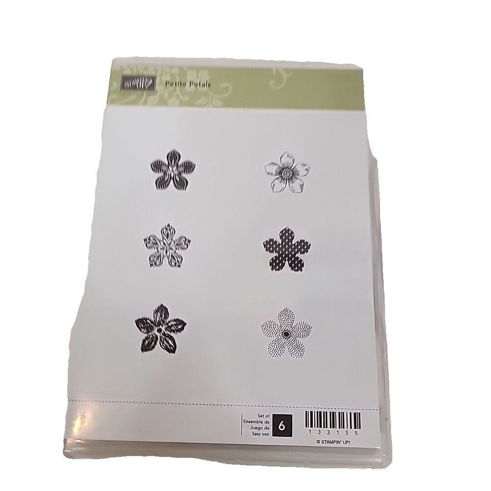 Stampin' Up! PETITE PETALS Stamp Set of 6 133155 Floral Flowers Garden